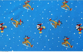 Christmas Disney Mickey Mouse Pluto Skate Fabric made in Korea by the Half Yard